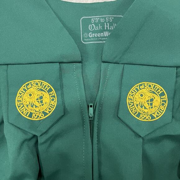 USF Graduation Cap and Gown University Of South Florida 5'3" to 5'5" Oak Hall - Picture 4 of 4